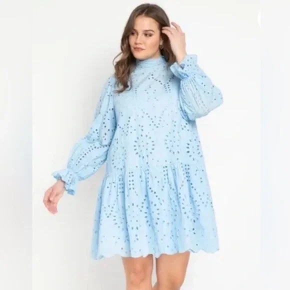 Eloquii Eyelet Easy Dress - Picture 3 of 8